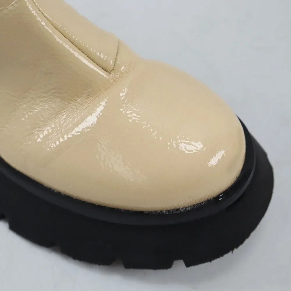 🔥Circus by Sam Edelman Leslie Lug Sole Chelsea Booties, Eggshell 6.5US MSRP$120 - Picture 7 of 10